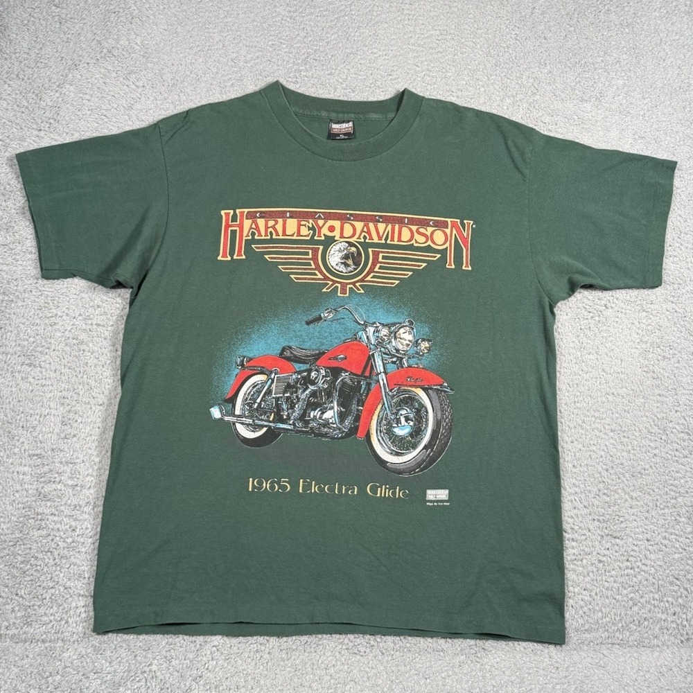 RARE‎ Vintage 90s Harley Davidson Electra Glide Motorcycle T Shirt Mens XL USA